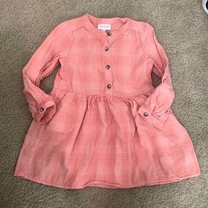 Toddler girls long sleeve plaid dress